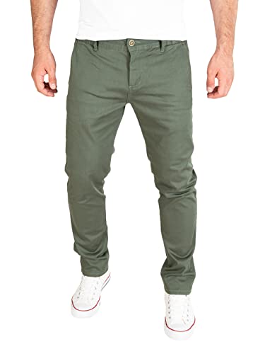 PITTMAN Andrew - Chino Herren Hose - Baumwoll Stoffhose - Männer Chinohose Slim Fit, Grün (Beetle 190312), W36/L30 von PITTMAN