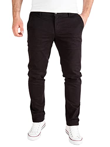 PITTMAN Derrick - Chino Herren Hose - Schwarze Hosen - Chinohosen Männer Stretch - Slim Fit Chinos, Schwarz (Black 194008), W30/L32 von PITTMAN