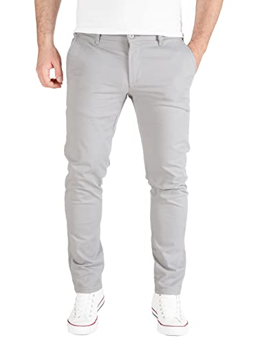 PITTMAN Derrick - Chino Hose Herren Slim Fit - Stretch Stoffhose - Männer Chinohosen - Chinohose, Grau (Wet Weather 165101), W36/L34 von PITTMAN