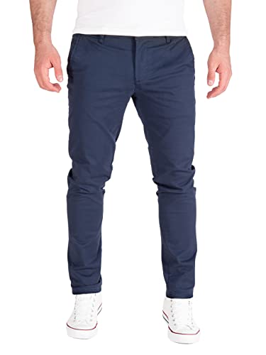PITTMAN Derrick - Chino Herren Hosen - Slim Fit Chinohose Männer - Stretch Stoffhosen, Blau (Mood Indigo 194025), W38/L34 von PITTMAN