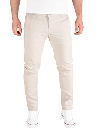 PITTMAN Derrick - Chino Hose Herren - Chinohose für Männer - Slim Fit Herrenhose - Stretch Chinohosen, Grau (Silver Lining 144501), W36/L30 von PITTMAN
