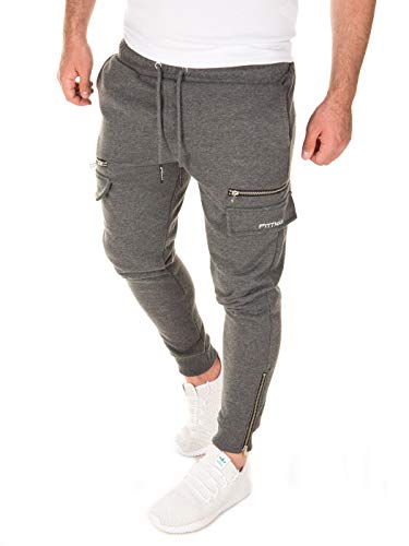 PITTMAN Herren Cargo Jogginghose Bruno, Grau (Castlerock 180201), S von PITTMAN