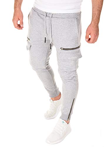 PITTMAN Herren Cargo Jogginghose Bruno, Grau (Dapple Gray 163907), XXL von PITTMAN
