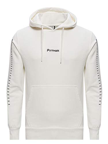 PITTMAN Herren Kapuzenpullover Apex - Kapuzen Sweatshirt, Weiß (Cloud Dancer 114201), XL von PITTMAN