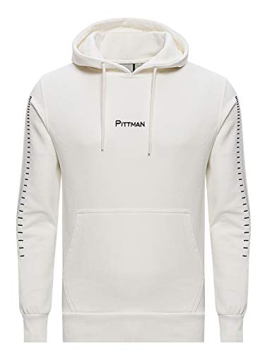 PITTMAN Sweatshirt Herren Hoodie Sweater Kapuzenpullover Hoodies Pullover Hoody Männer Apex, Weiß (Cloud Dancer 114201), M von PITTMAN