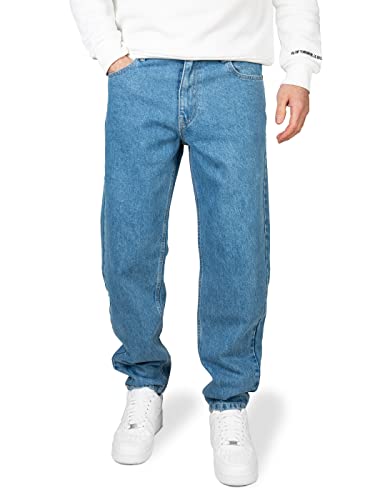 PITTMAN Titan - Jeans Denim Stoffhosen - Herren Hosen Loose Fit - Männer Jeanshosen - Herrenhosen, Blau (Coronet Blue 183922), W31/L34 von PITTMAN