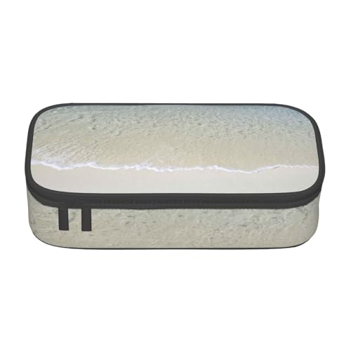 Angelköder-Federmäppchen für Mädchen und Jungen, großes Fassungsvermögen, niedliches Stiftetui, Make-up-Tasche, ideales Geschenk für Schule, Büro und Reisen, Beach Clear Sea Sand, Einheitsgröße, von PIWINE