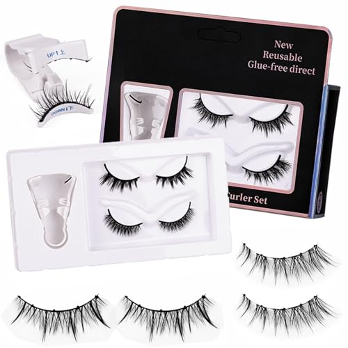 Dual Magnetic Lashes No Glue or Eyeliner Needed False Lashes with Clip Manga Lashes Reusable Natural Look Fake Lashes Extension 3D Effect Waterproof Fake Eyelash Set(2 Pairs) von PIWINE