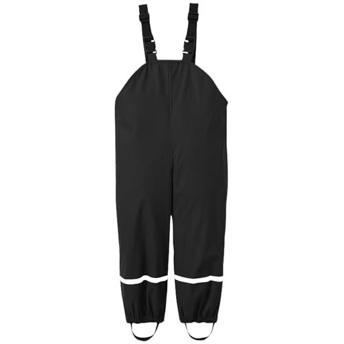 PIWOSGOL Kinder Regenhose wasserdicht mit Reflektoren – Unisex Matschhose ungefüttert für Jungen & Mädchen, leicht & atmungsaktiv, Outdoor Regenlatzhose mit elastischem Bund, Größe 104 von PIWOSGOL
