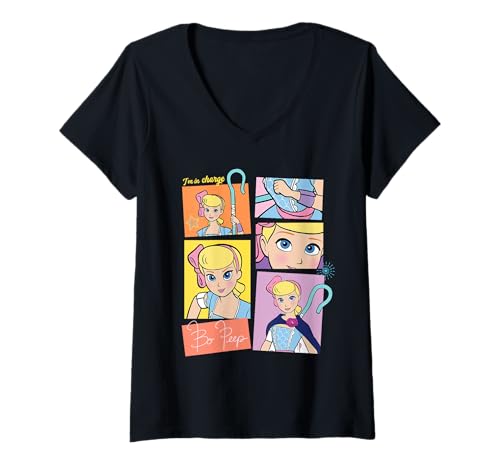 Damen Disney and Pixar's Toy Story Bo Peep I'm in Charge Signature T-Shirt mit V-Ausschnitt Damen Disney and Pixar's Toy Story Bo Peep I'm in Charge Signature T-Shirt mit V-Ausschnitt von PIXAR