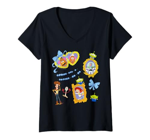 Damen Disney and Pixar's Toy Story You've Got a Friend Coquette T-Shirt mit V-Ausschnitt von PIXAR