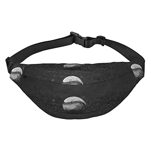 Baseball-Bauchtasche für Männer und Frauen, Crossbody-Taillentasche, große Umhängetasche, mit verstellbaren Gürteln, baseball, Einheitsgröße von PIXOLE