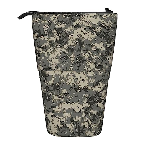 Eleskopisches Federmäppchen, Teleskop-Halter, Schreibwarenetui, für Bürobedarf, Armee, digitaler Camouflage-Druck von PIXOLE