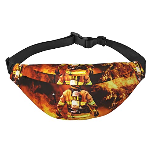 Feuerwehrmann Feuerwehrmann Flamme Bauchtasche für Herren und Damen, Crossbody-Tasche, große Umhängetasche, mit verstellbaren Gürteln, Feuerwehrmann Feuerwehrmann Flamme, Einheitsgröße von PIXOLE