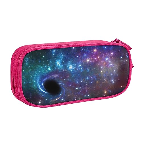 Großes Polyester-Stiftetui zum Organisieren Ihrer Stifte, Bleistifte - Erwachsenen-Federmäppchen für Schule, Büro, Galaxie, rose, Einheitsgröße, Make-up-Tasche von PIXOLE