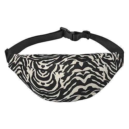 Niedliche Wiesel-Bauchtasche für Männer und Frauen, Crossbody-Hüfttasche, große Umhängetasche, mit verstellbaren Gürteln, Zebra Tier, Einheitsgröße von PIXOLE