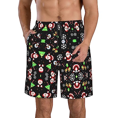 PIXOLE Colorful Bird Herren-Badehose, schnell trocknend, mit Netzfutter, Strand-Shorts, Badeanzug, leicht, schnell trocknend, Kordelzug, weihnachtsmotiv, L von PIXOLE