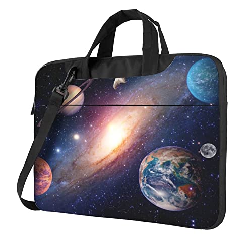 PIXOLE Universum Galaxy Outer Space bedruckte Laptop-Schultertasche für 13-in-14-Zoll-Laptop-Tasche mit 39,6 cm (13-in-14 Zoll) Laptop-Aktentasche, Universum Galaxie Weltall, 14 inch von PIXOLE