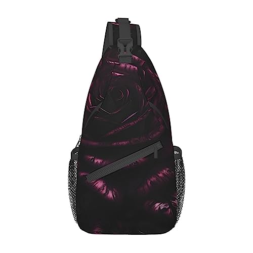 Umhängetasche, Alien-Druck, Umhängetasche, Schultertasche, Brusttasche, Tagesrucksack für Damen und Herren, Reisen, Wandern, Gothic Rose, Einheitsgröße von PIXOLE