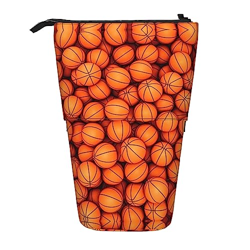 elescopic Pencil Case, Pencil Telescopic Holder Stationery Case,for Office Supplies-Basketball Orange print von PIXOLE