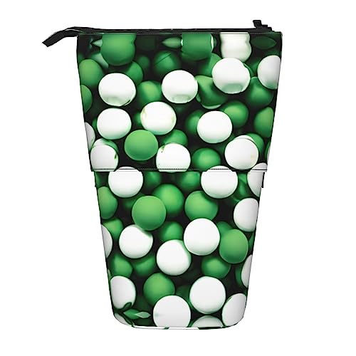 elescopic Pencil Case, Pencil Telescopic Holder Stationery Case,for Office Supplies-Football white Green print von PIXOLE