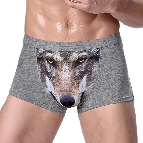 PIYAX Wolf Bedruckter Mann Höschen Boxer Unterwäsche Boxer Sexy Herren Unterwäsche Shorts Boxer Briefs Hosen Dessous Atmungsaktive Unterhose PIYAX Wolf Bedruckter Mann Höschen Boxer Unterwäsche Boxer Sexy Herren Unterwäsche Shorts Boxer Briefs Hosen Dessous Atmungsaktive Unterhose von PIYAX