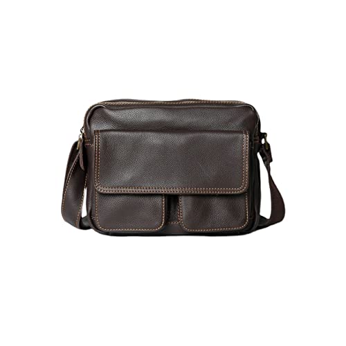 PIxole Herren Leder Umhängetaschen Rindsleder Hüfttaschen Messenger Bags Geldbörsen Gepäcktaschen von PIxole