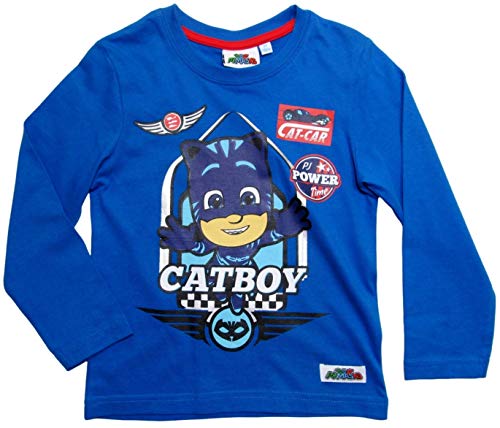 PJ Masks - Pyjamahelden Langarmshirt Jungen (Blau, 128) von PJ Masks - Pyjamahelden
