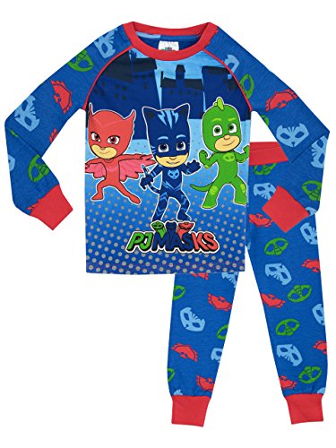 PJ Masken Jungen PJ Masken Schlafanzüge, 4, mehrfarbig 104 (Herstellergröße: 3 - 4 Jahre) von PJ Masks