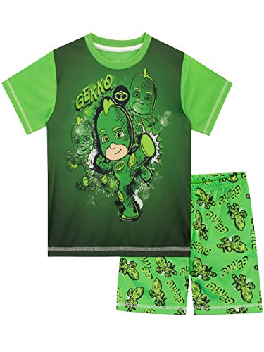 PJ MASKS Jungen Gekko Schlafanzug Grün 134 von PJ MASKS