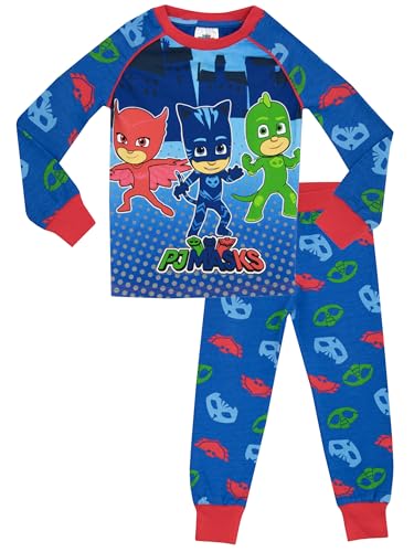 PJ Masken Jungen PJ Masken Schlafanzüge, 6, mehrfarbig 116 (Herstellergröße: 5 - 6 Jahre) von PJ Masks