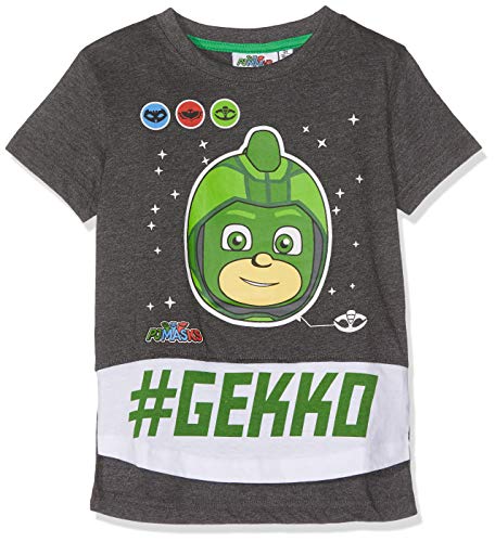 PJ Masks Jungen 5862 T-Shirt, Grau (Gris Gris), 104 von PJ Masks