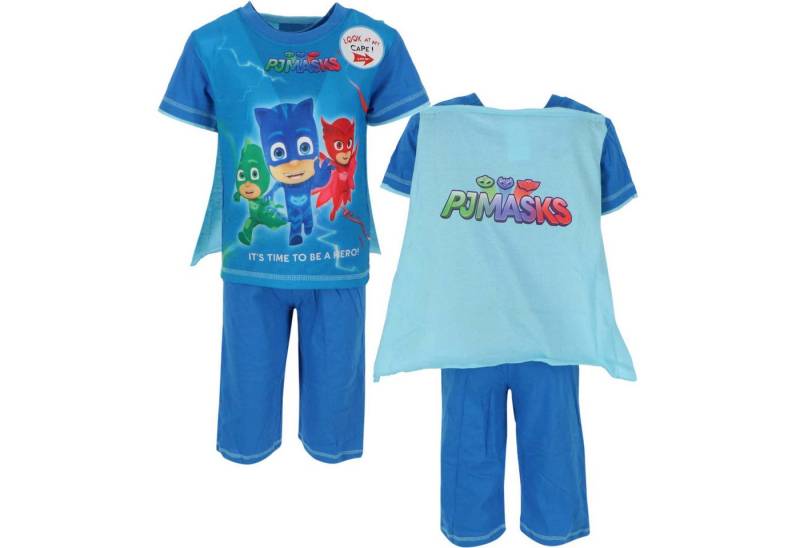PJ Masks Pyjama PJ Masks 2-teiliges Set T-Shirt mit Umhang und kurze Hose für Kinder von PJ Masks