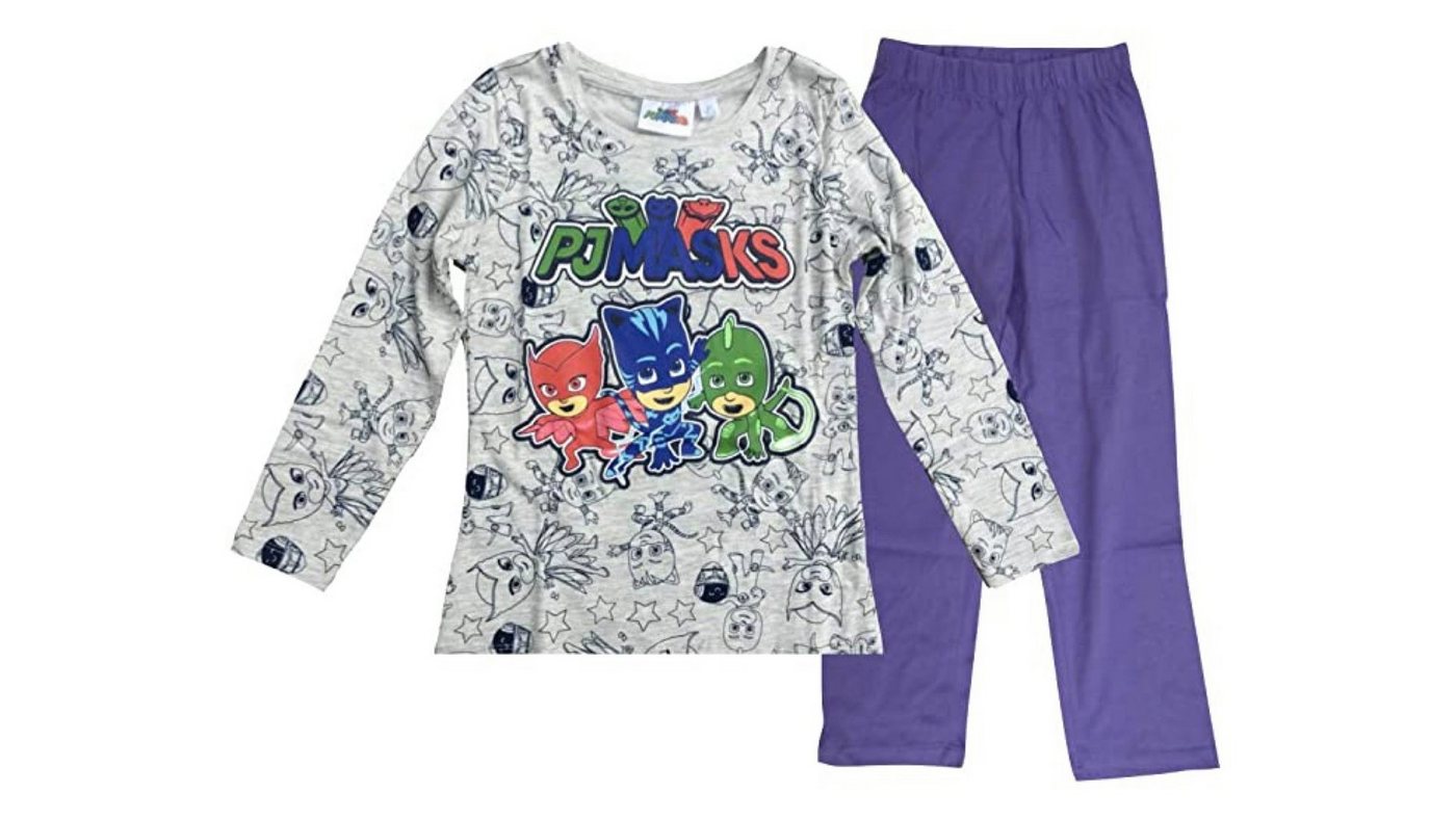 PJ Masks Schlafanzug PJ Masks Pyjamahelden Mädchen Schlafanzug grau allover von PJ Masks