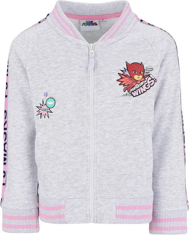 PJ Masks Sweatjacke Sweatshirt Jacke Mädchenjacke zum überziehen 3-8 Jahre PJ Mask Pyjamahelden Mädchenjacke von PJ Masks