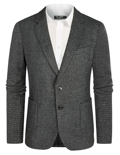 Fischgrätenmuster-Tweed-Blazer, Wollmischung, Sportjacke, Grau, kariert, L Fischgrätenmuster-Tweed-Blazer, Wollmischung, Sportjacke, Grau, kariert, L von PJ PAUL JONES