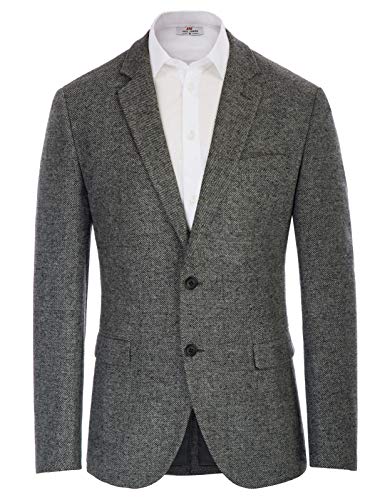 PJ PAUL JONES Sakko Herren Sportlich Regular Fit Business Blazer Elegante Anzugjacke (Hellgrau, S) von PJ PAUL JONES