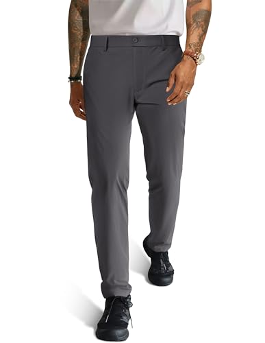 PJ PAUL JONES Anzughosen für Herren Stretch Anzughose mit Gummibund Leichte Sommerhose Herren Dunkelgrau XL von PJ PAUL JONES
