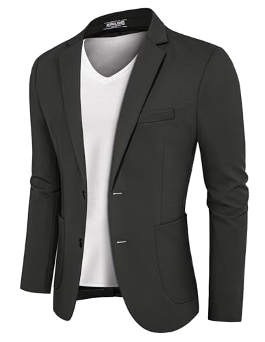 PJ PAUL JONES Blazer Herren Freizeit Sakko Sportlich Regular Fit Business Anzugjacke (Dunkelblau, M) von PJ PAUL JONES