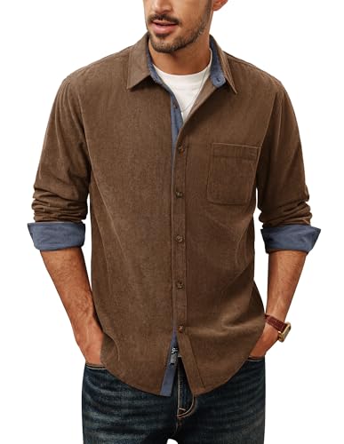 PJ PAUL JONES Flanellhemd Herren Hemdjacke Langarm Jacke Herren Cord Hemd Braun XXL PJ PAUL JONES Flanellhemd Herren Hemdjacke Langarm Jacke Herren Cord Hemd Braun XXL von PJ PAUL JONES