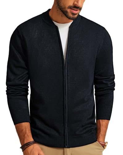 PJ PAUL JONES Herren Casual 2-Wege-Reißverschluss Cardingan Sweater Stehkragen Full-Zip Sweater Jacke - Blau - Groß PJ PAUL JONES Herren Casual 2-Wege-Reißverschluss Cardingan Sweater Stehkragen Full-Zip Sweater Jacke - Blau - Groß von PJ PAUL JONES