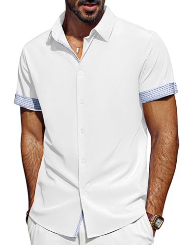 PJ PAUL JONES Herren Hemden Kurzarm Bügelfrei Business Hemd Sommerhemd Herren Button Down Weiß XL PJ PAUL JONES Herren Hemden Kurzarm Bügelfrei Business Hemd Sommerhemd Herren Button Down Weiß XL von PJ PAUL JONES