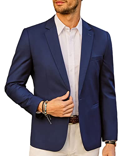 PJ PAUL JONES Herren Modern Freizeit Jackett Slim Fit EIN Knopf Sportlich Blazer Navy Blau, M von PJ PAUL JONES