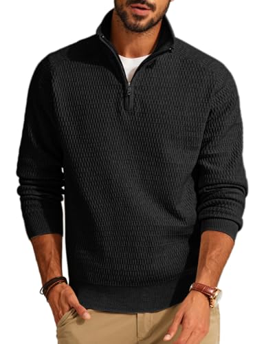 PJ PAUL JONES Herren Pullover Winter Arbeitspullover Half Zip Arbeitspullover Stehkragen Schwarz L PJ PAUL JONES Herren Pullover Winter Arbeitspullover Half Zip Arbeitspullover Stehkragen Schwarz L von PJ PAUL JONES