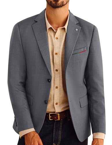 PJ PAUL JONES Herren Sakko Anzugjacken Sportlich Modern Businnes Blazer Elegante Dunkelgrau M von PJ PAUL JONES