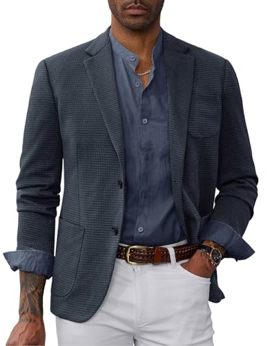 PJ PAUL JONES Herren Sakko Sportlich Modern Freizeit Blazer Regular Fit Business Sakko (Dunkelgrau, XXL) von PJ PAUL JONES