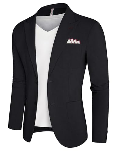PJ PAUL JONES Herren Sportlich Freizeit Blazer Regular Fit Einfarbig Modern 2 Knöpfe Anzugjacke Sakko Schwarz XL PJ PAUL JONES Herren Sportlich Freizeit Blazer Regular Fit Einfarbig Modern 2 Knöpfe Anzugjacke Sakko Schwarz XL von PJ PAUL JONES