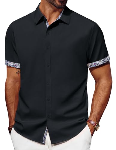 PJ PAUL JONES Herrenhemden Kurzarm Bügelfrei Business Hemd Sommerhemd Herren Button Down Schwarz M PJ PAUL JONES Herrenhemden Kurzarm Bügelfrei Business Hemd Sommerhemd Herren Button Down Schwarz M von PJ PAUL JONES