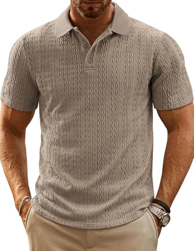 PJ PAUL JONES Lässiges Herren-Strickhemd aus Polor, kurzärmelig, Khaki, XL PJ PAUL JONES Lässiges Herren-Strickhemd aus Polor, kurzärmelig, Khaki, XL von PJ PAUL JONES