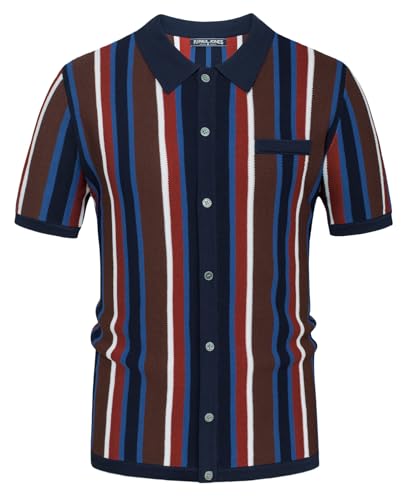 PJ PAUL JONES Poloshirts für Herren Kurzarm Sommer Polohemd Gestricktes Golf T-Shirt (Marineblau, M) von PJ PAUL JONES